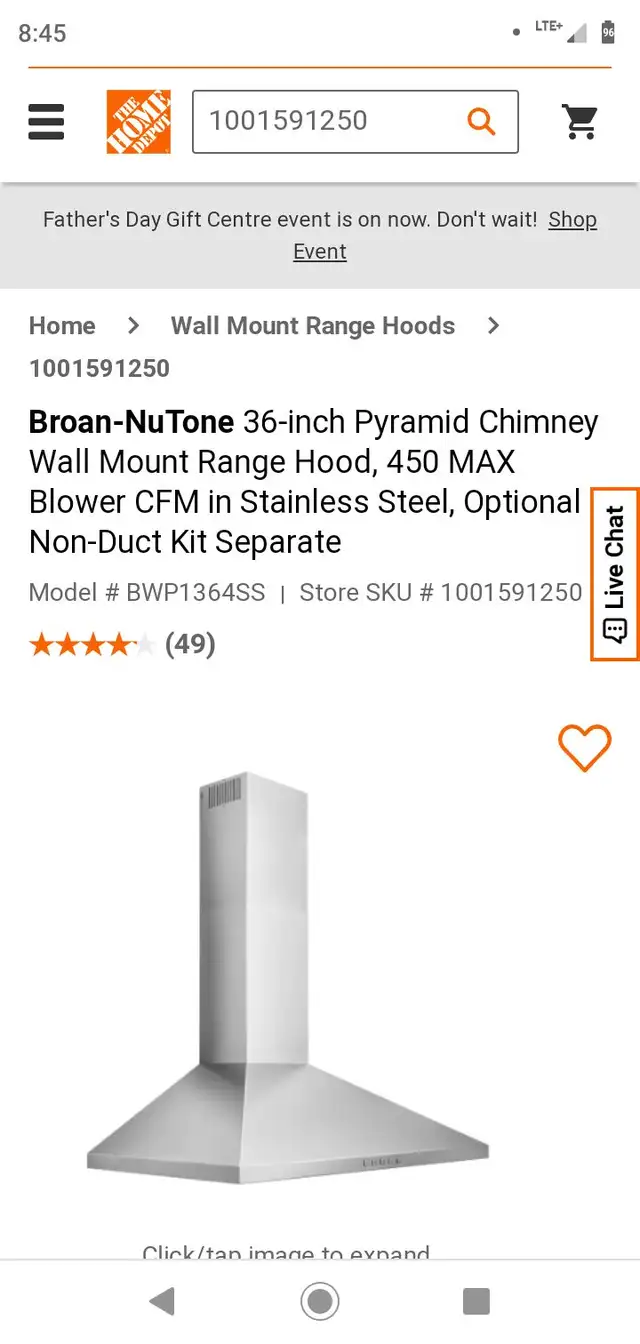 36 INCH RANGE HOOD - Photo 3