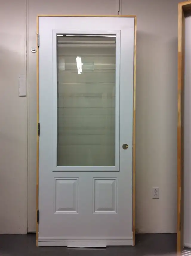 1178PA Porte d’acier 34″D Blanche Sérigraphie 23×49 - Photo 2