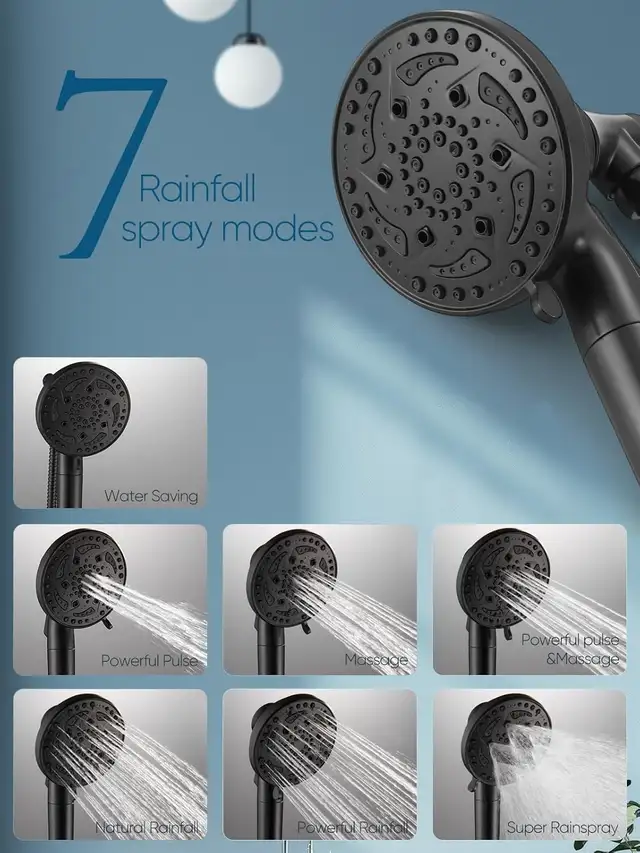 Brand New Black Shower Set With Filter For Sale - Photo 7