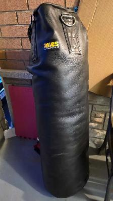 Heavy duty leather punching bag