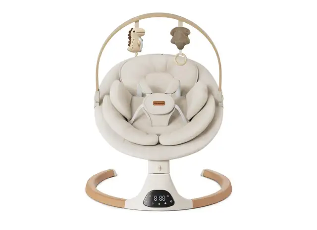 New Monamii Electric Baby Swing, Bluetooth, 5 Speeds with Remote