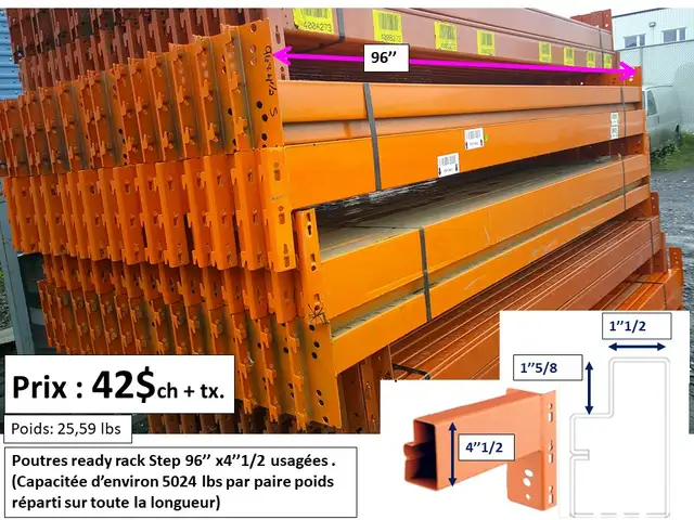 montant RR 44''x111'' 1/2, poutres, grilles prix sur photos - Photo 5