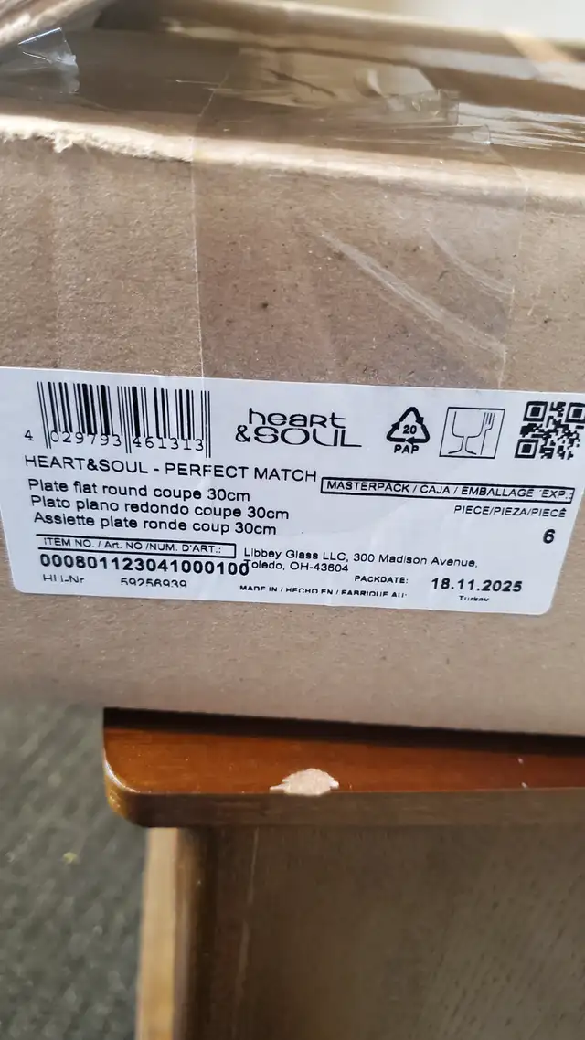 Plates - NEW - 6 White Square 12'/30 cm - Photo 2