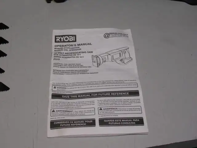 RYOBI 18V Cordless Reciprocating Saw, Brand New (Tool Only) - Photo 8