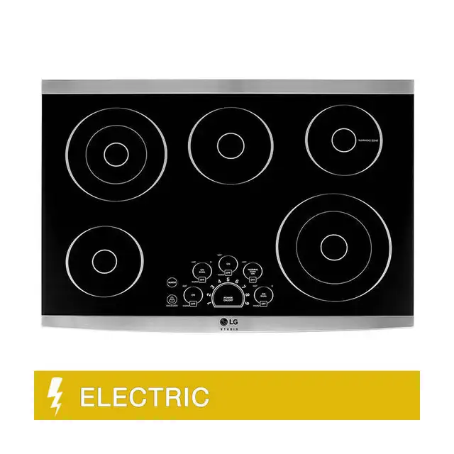 Lg Studio Cooktop 30' Electric, 5 Burner, 3000w Lsce305st