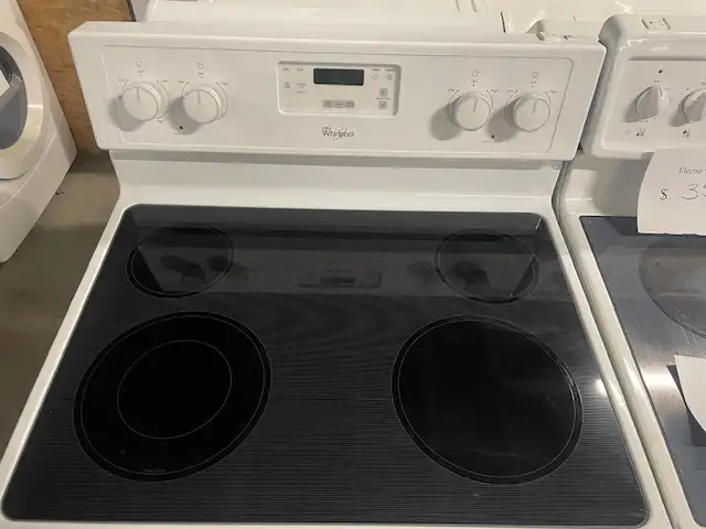 Cuisinière blanche vitrocéramique Whirlpool - Photo 2