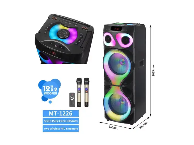 New Portable MT1226 Wireless Party Trolley Speakers 12' x 2'