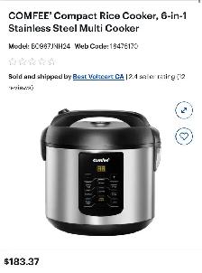 COMFEE Compact Rice Cooker Discount Price