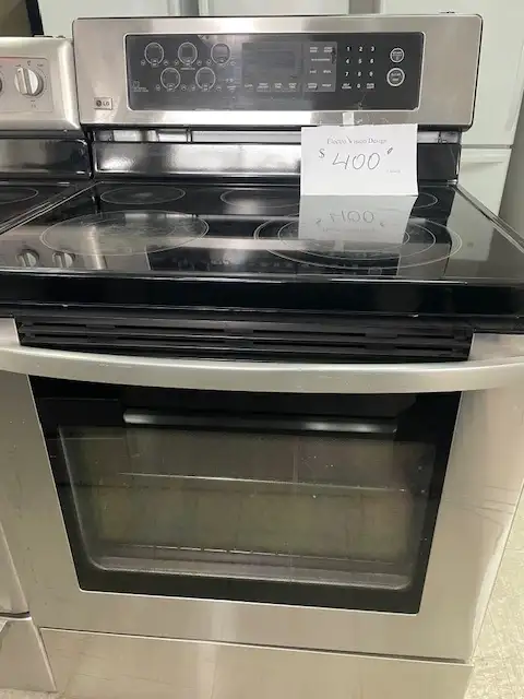 Cuisinière stainless vitrocéramique convection LG