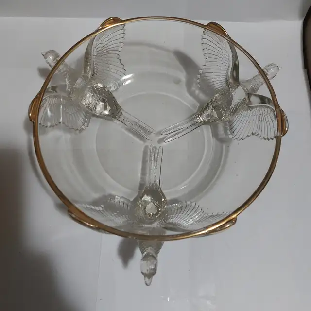 Jeannette Glass Footed Pheasants