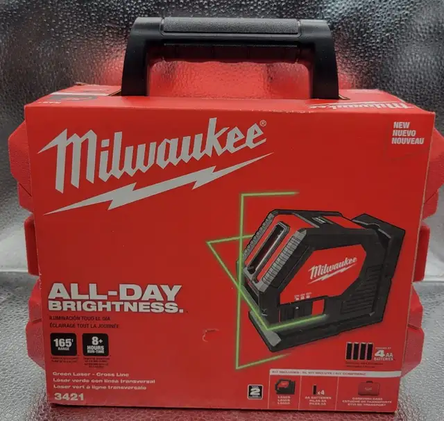 Milwaukee 3421 100 ft. Green Cross Line Laser $239 - Photo 3