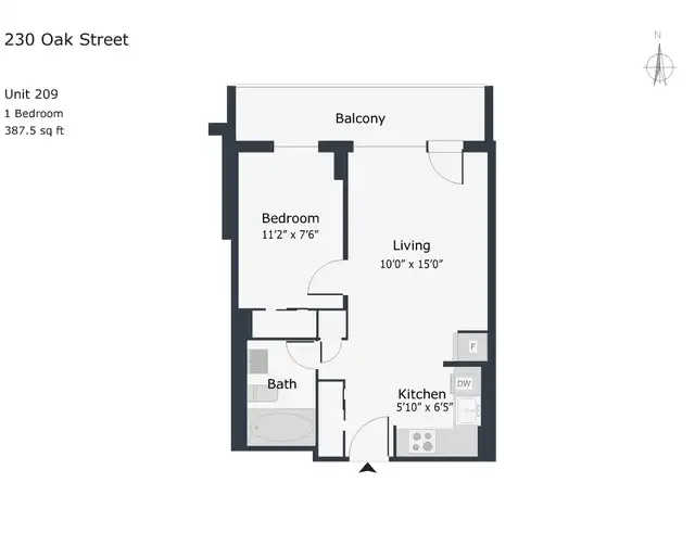 renovated one bedroom, river and gerrard - ID 1590 - Photo 10