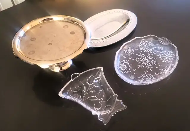 Metal and Glass Trays ( 4 pieces ) - Photo 3