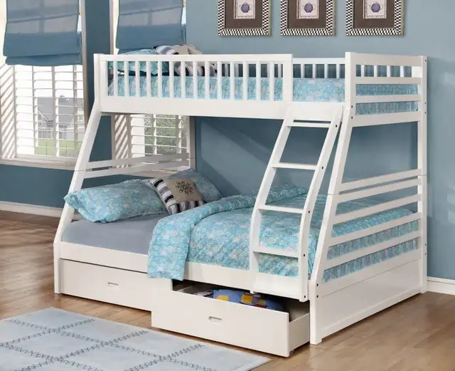 Twin over Double Bunk Bed with pull-out drawers - Photo 2