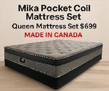 Queen Pocket Coil Mattress Set On Sale Now