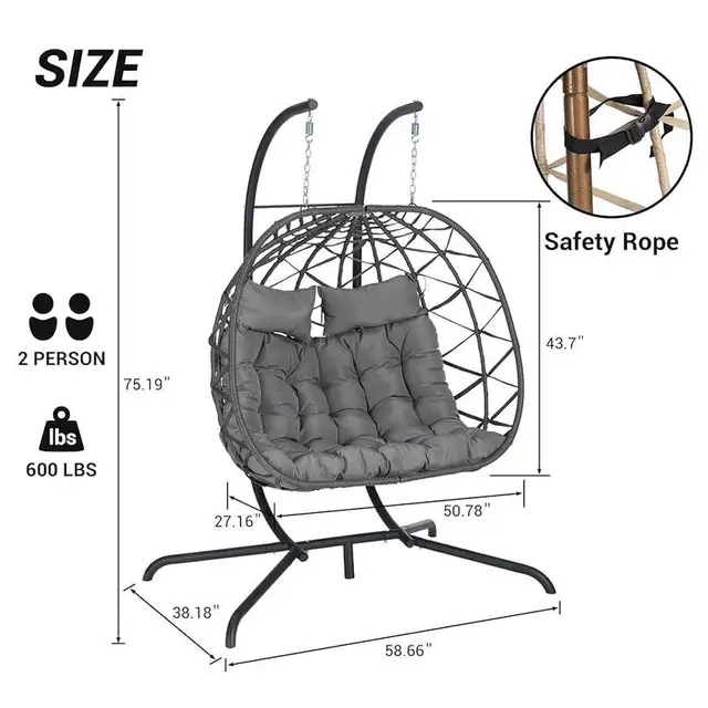 2-Seater Egg Shell Seat - Photo 4