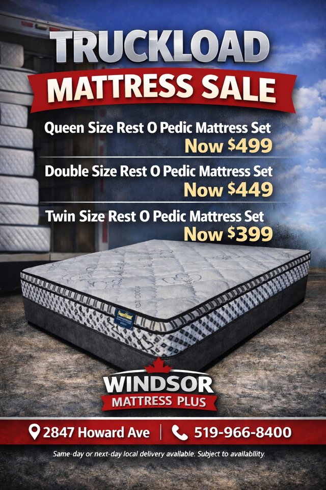 Truckload Mattress Sale On Now! Save on Euro Top Mattresses