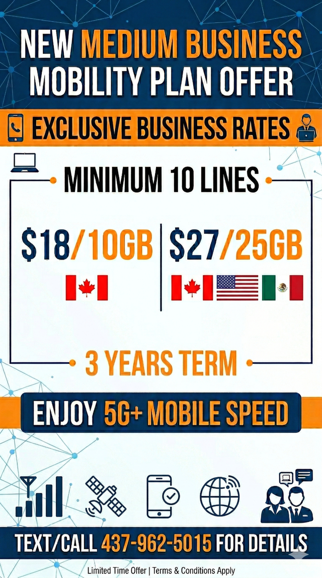 Bell New Medium Business Mobility Offer