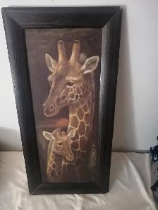 Giraffe picture framed