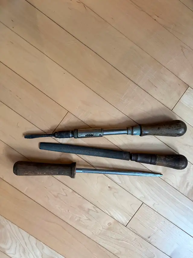 Vintage Ratcheting Screwdriver ,Knife Sharpener, File - Photo 4