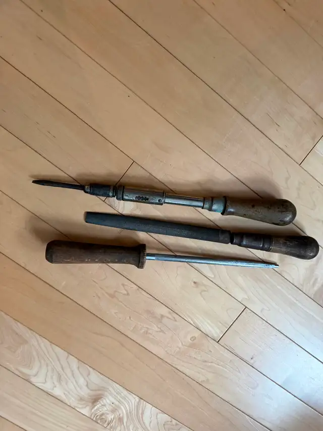 Vintage Ratcheting Screwdriver ,Knife Sharpener, File - Photo 5