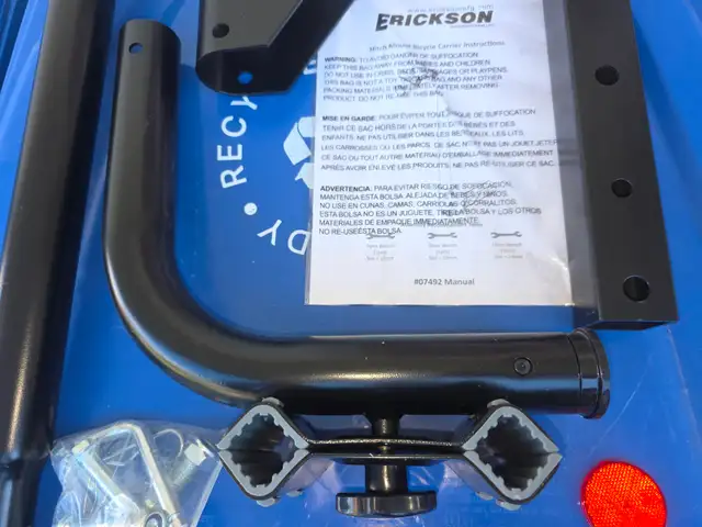 Erickson 2 Bicycle Hitch Mount Carrier 80lbs. Heavy Metal Design - Photo 2