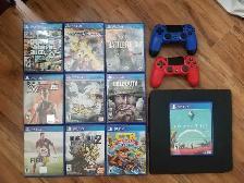 PlayStation 4 1TB with 2 controllers 10  games