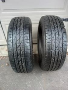 2 tires FIRESTONE 245/65/R17 all season.