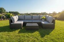 Brand New 7 pcs Patio Furniture Set with Glass Coffee Table $499