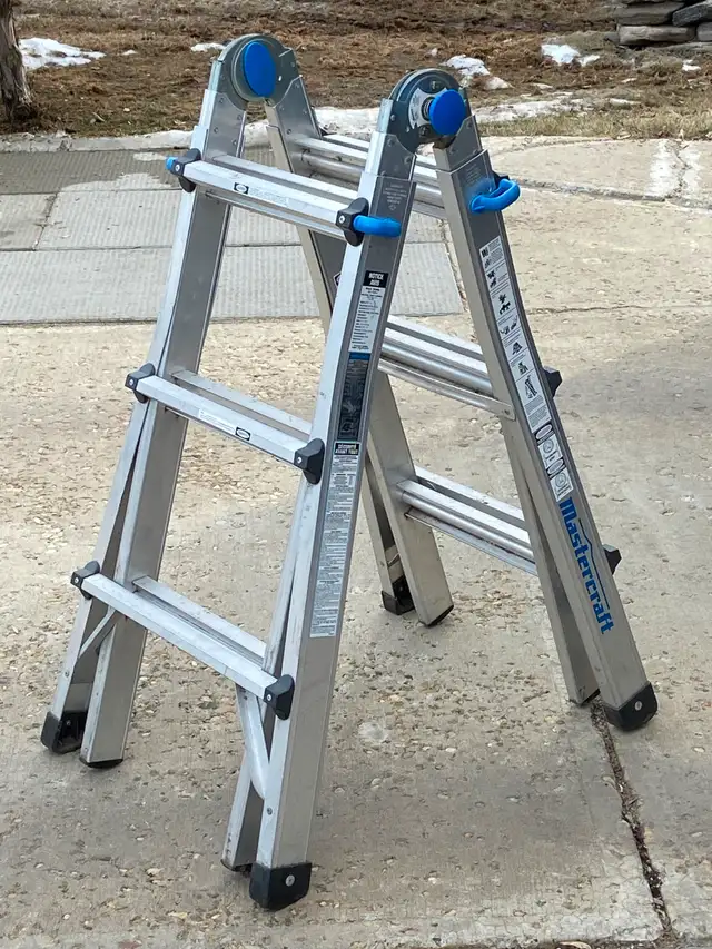 Mastercraft Grade 1A Aluminum Multi-Task Ladder, 13-ft, 300-lb