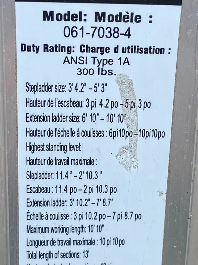 Mastercraft Grade 1A Aluminum Multi-Task Ladder, 13-ft, 300-lb - Photo 5