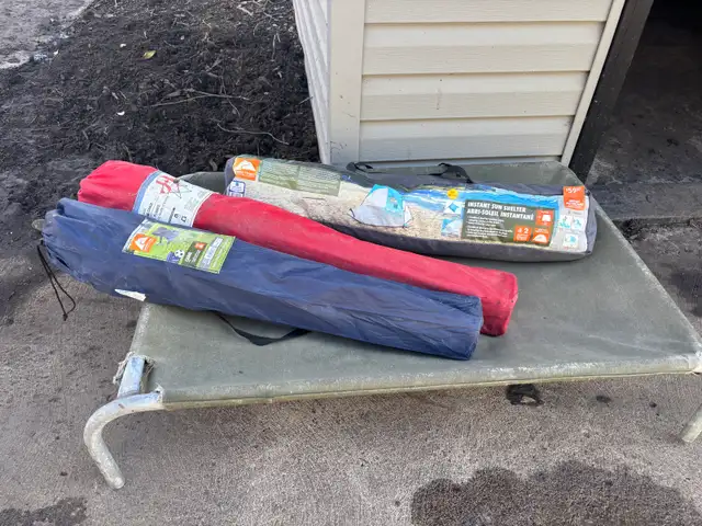 Camping chairs and sun shade