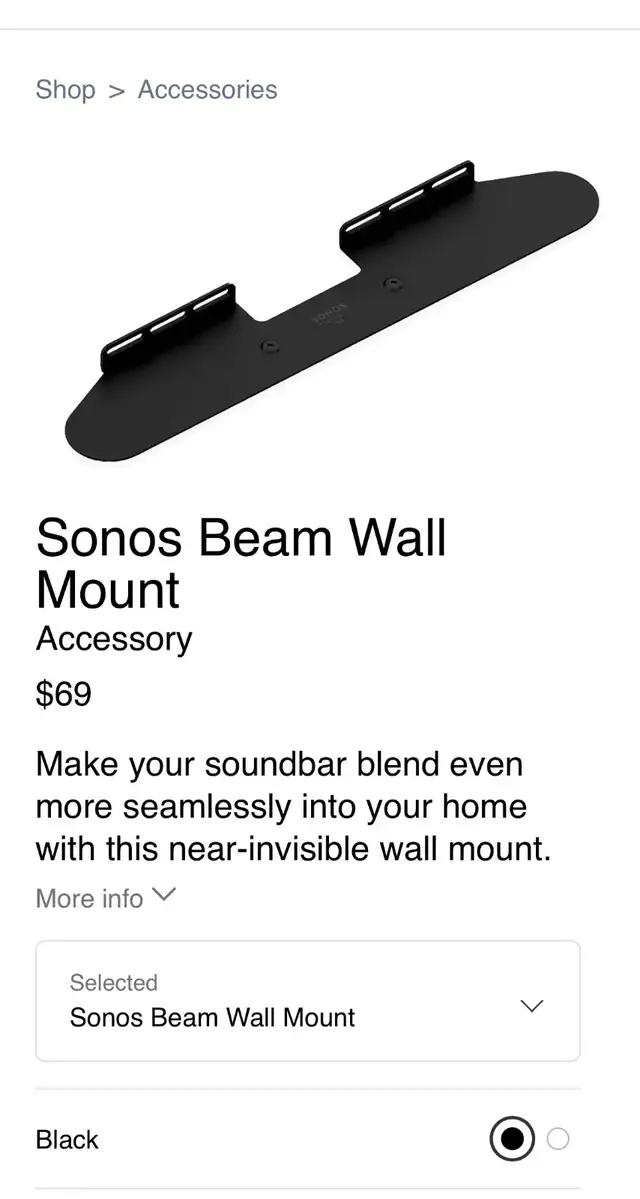 Sonos Beam Wall Mount