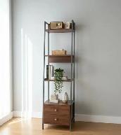 Brand New 5-Tier Metal Book Shelf with 2-Drawer Special $79