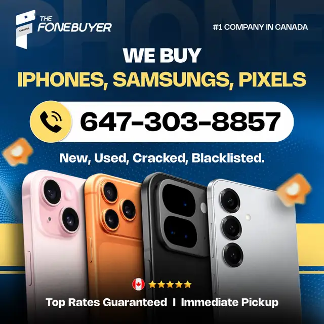 WE BUY ALL IPHONES 647-303-8857