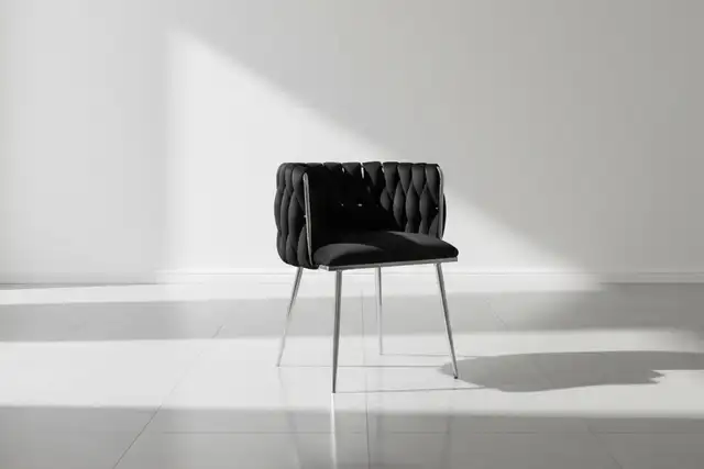 Brand New MMW Dining Chair Silver Metal Legs Selling at $99 - Photo 4