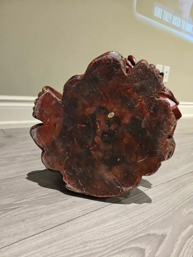 Heavy Red Resin Happy Laughing Lucky Buddha Statue - Photo 5