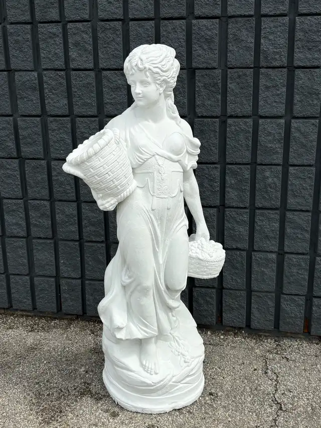 54" Classical Garden Statue Harvest Maiden Concrete
