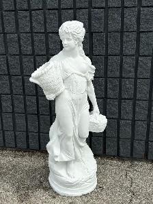 54" Classical Garden Statue Harvest Maiden Concrete