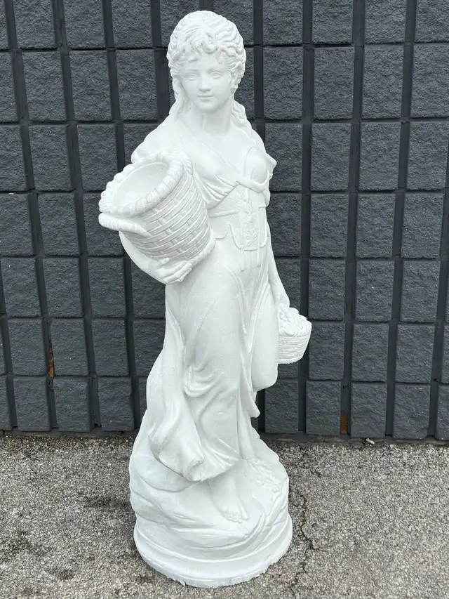 54" Classical Garden Statue Harvest Maiden Concrete - Photo 3
