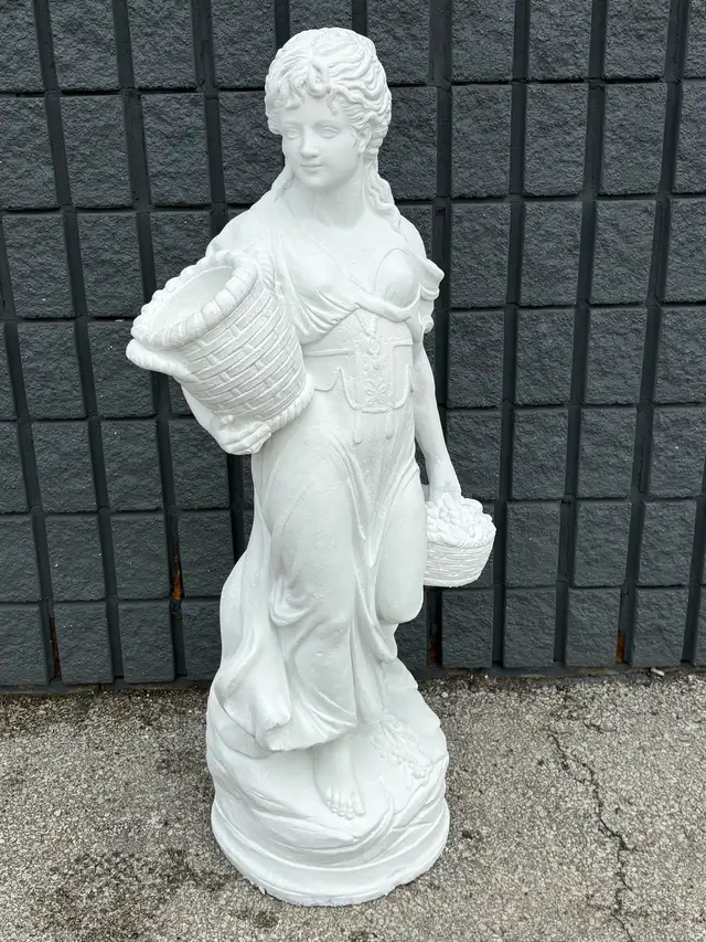 54" Classical Garden Statue Harvest Maiden Concrete - Photo 4