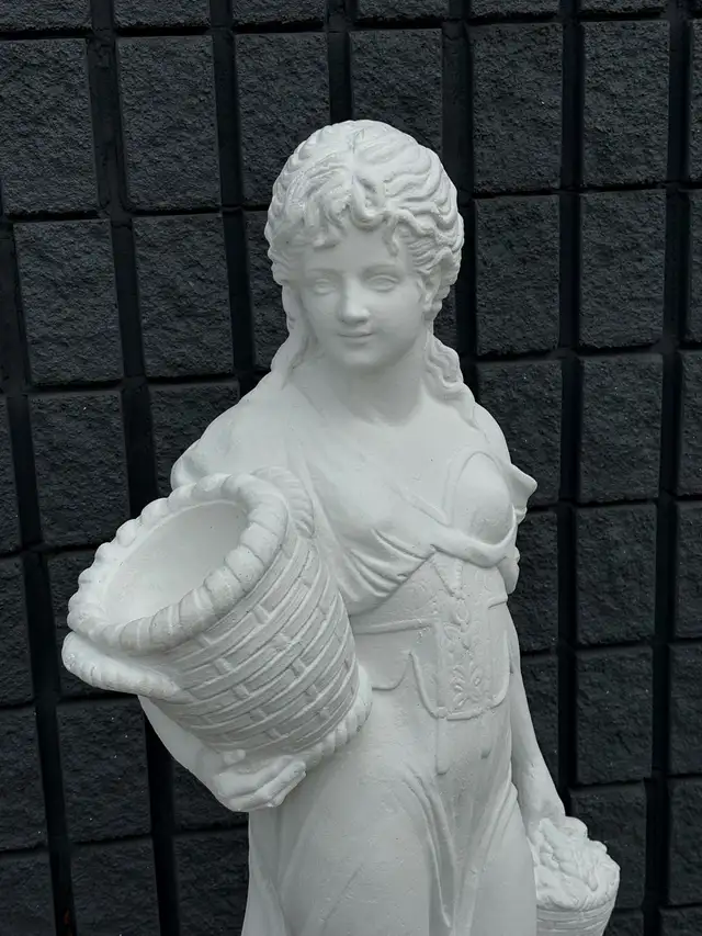 54" Classical Garden Statue Harvest Maiden Concrete - Photo 5