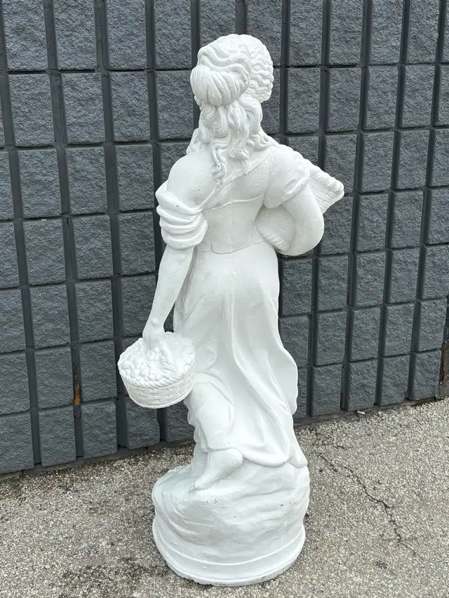 54" Classical Garden Statue Harvest Maiden Concrete - Photo 8
