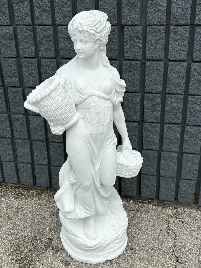 54" Classical Garden Statue Harvest Maiden Concrete - Photo 9