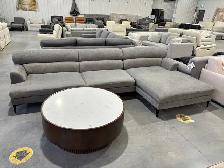 Grey mid century modern sectional
