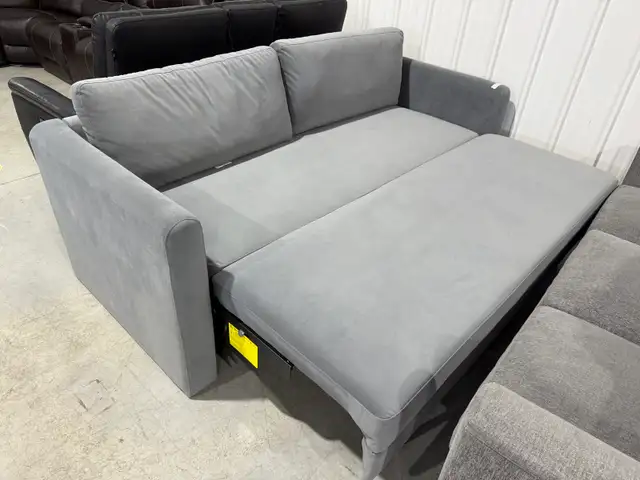 Grey fabric sofabed