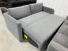 Grey fabric sofabed