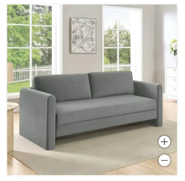 Grey fabric sofabed - Photo 2