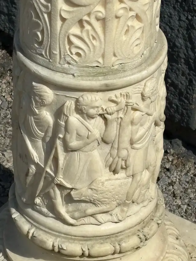 29" Ornate Roman Column Pedestal Plant Stand Decor - Photo 3