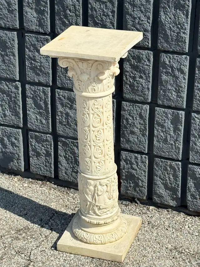 29" Ornate Roman Column Pedestal Plant Stand Decor - Photo 4